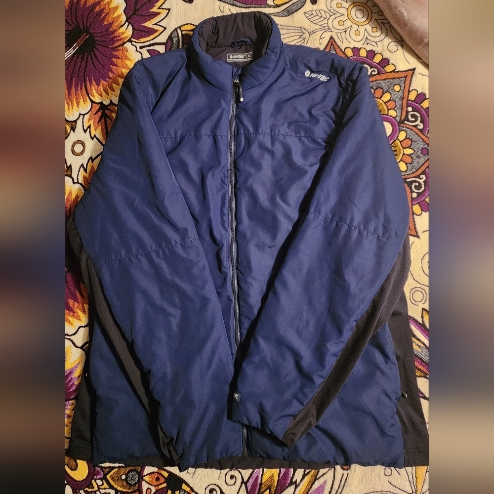 Hi-Tec Men's Navy and Black Puffer Jacket